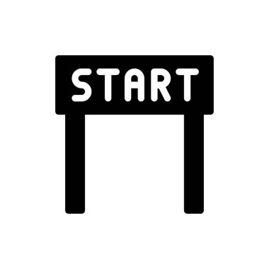 Şeffaf bir arkaplanda vektör illüstrasyonunu başlat. Konsept ve grafik tasarım simgesi.