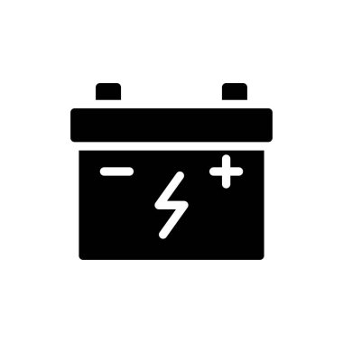 Saydam bir arkaplan üzerinde pil vektör çizimi. Konsept ve grafik tasarımı için mükemmel kalite semboller..