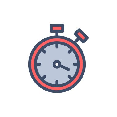 Saydam bir arkaplan üzerindeki stopwach vektör illüstrasyonunu durdur. Konsept ve grafik tasarımı için premimium kalite simgeleri..