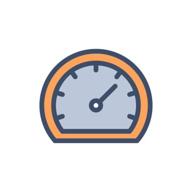 Şeffaf bir arkaplan üzerinde hız ölçer gösterimi. Konsept ve grafik tasarım için premium kalite simgeleri..