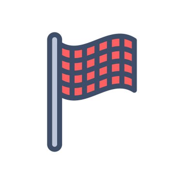 Şeffaf bir arkaplan üzerinde bayrak vektör illüstrasyonu. Konsept ve grafik tasarımı için premium kalite simgeleri..