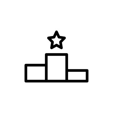 Şeffaf bir arkaplanda podyum vektör çizimi. Konsept ve grafik tasarım için ince çizgi simgesi..