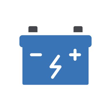 Saydam bir arkaplan üzerinde pil vektör çizimi. Konsept ve grafik tasarımı için mükemmel kalite semboller..
