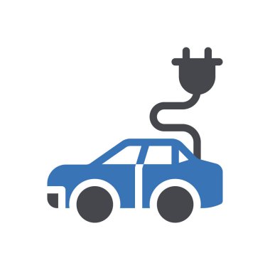 Şeffaf bir arkaplan üzerinde eko araba vektör çizimi. Konsept ve grafik tasarımı için özel kalite semboller..