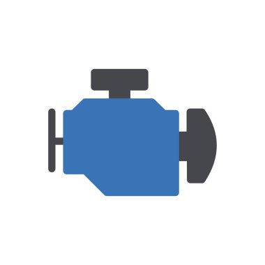 Şeffaf bir arkaplan üzerinde motor vektör çizimi. Konsept ve grafik tasarımı için mükemmel kalite sembolleri..