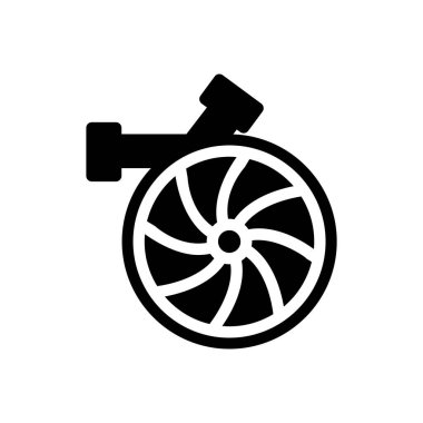 Şeffaf bir arkaplan üzerinde turbo vektör çizimi. Konsept ve grafik tasarım simgeleri için kaliteli semboller..