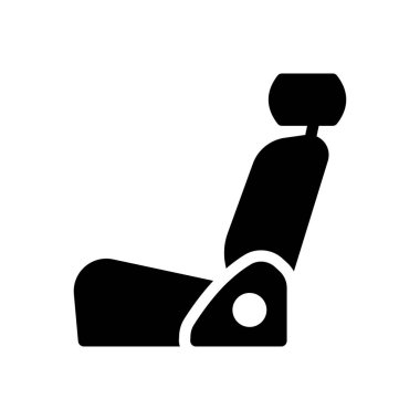 Saydam bir arkaplan üzerinde araba koltuğu vektör çizimi. Konsept ve grafik tasarımı için mükemmel kalite semboller..