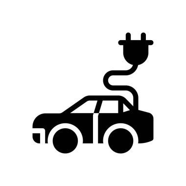 Şeffaf bir arkaplan üzerinde eko araba vektör çizimi. Konsept ve grafik tasarımı için özel kalite semboller..