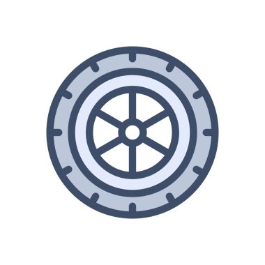 Şeffaf bir arkaplan üzerinde tekerlek vektör illüstrasyonu. Konsept ve grafik tasarım için prim kalite simgeleri..