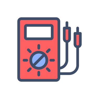 voltmeter vector illustration on a transparent background.Premium quality symbols.Stroke icon for concept and graphic design.