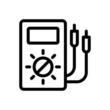 voltmeter vector illustration on a transparent background.Premium quality symbols.Thin line icon for concept and graphic design.