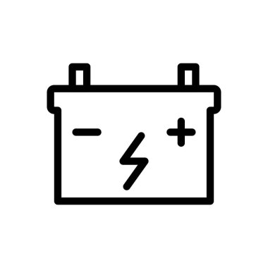 Saydam bir arkaplan üzerinde pil vektör çizimi. Premium kalite semboller. Konsept ve grafik tasarım için ince çizgi simgesi.