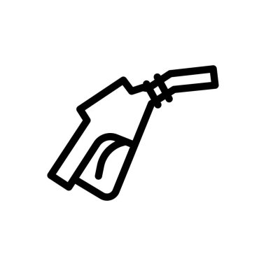 Saydam bir arkaplanda benzin vektör çizimi. Premium kalite sembolleri. Konsept ve grafik tasarım için ince çizgi simgesi.