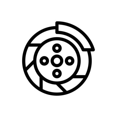 Şeffaf bir arkaplanda fren vektör çizimi. Premium kalite sembolleri. Konsept ve grafik tasarım için ince çizgi simgesi.