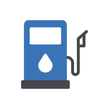 Şeffaf bir arkaplan üzerinde benzin pompası vektör illüstrasyonu. Konsept ve grafik tasarım simgeleri için kaliteli semboller..