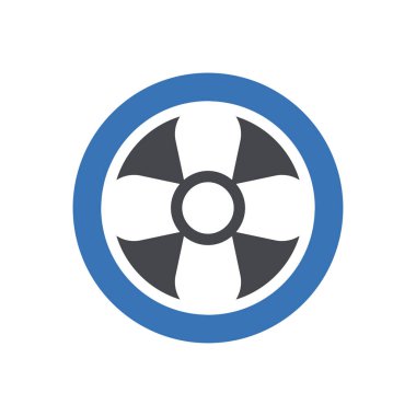 Saydam bir arkaplan üzerinde araba fan illüstrasyonu. Konsept ve grafik tasarımı için mükemmel kalite semboller..