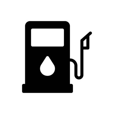 Şeffaf bir arkaplan üzerinde benzin pompası vektör illüstrasyonu. Konsept ve grafik tasarım simgeleri için kaliteli semboller..