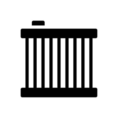 Saydam bir arkaplan üzerinde araba radyatör vektör çizimi. Konsept ve grafik tasarımı için en iyi kalite semboller..