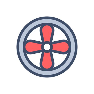 Saydam bir arkaplan üzerinde araba fan çizimi. Konsept ve grafik tasarım için premium kalite simgeleri..