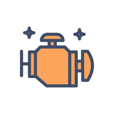 Şeffaf bir arkaplan üzerinde motor vektör çizimi. Konsept ve grafik tasarım için kaliteli simgeler..