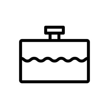 Şeffaf bir arkaplanda araba parçası vektör çizimi. Konsept ve grafik tasarım için ince çizgi simgesi..