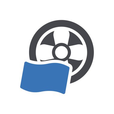 Şeffaf bir arkaplan üzerinde lastik temizliği vektör çizimi. Konsept ve grafik tasarım simgeleri için kaliteli semboller..