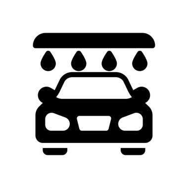 Saydam bir arkaplanda araba yıkama vektör illüstrasyonu. Konsept ve grafik tasarım simgeleri için kaliteli semboller..