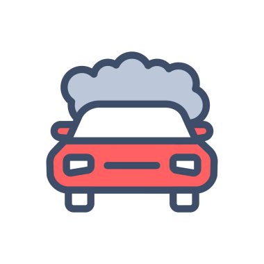 Saydam bir arkaplan üzerinde araba yıkama vektör çizimi. Konsept ve grafik tasarımı için birinci sınıf kalite simgeler..