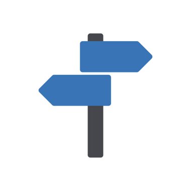 Şeffaf bir arkaplan üzerinde yön vektör illüstrasyonu. Konsept ve grafik tasarım için mükemmel kalite sembolleri..