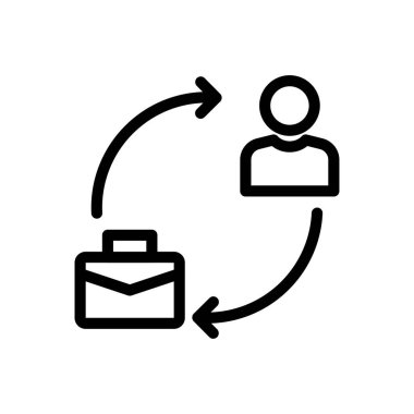 Şeffaf bir arkaplanda kullanıcı vektör çizimi. Konsept ve grafik tasarımı için ince çizgi simgesi.. 