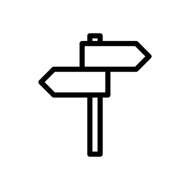 Şeffaf bir arkaplan üzerinde yön vektör çizimi. Premium kalite sembolleri. Konsept ve grafik tasarım için ince çizgi simgesi. 