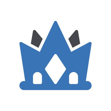 Şeffaf bir arkaplan üzerinde taç vektör illüstrasyonu. Konsept ve grafik tasarım simgeleri için kaliteli semboller.. 