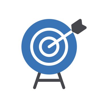 Şeffaf bir arkaplan üzerinde hedef vektör çizimi. Konsept ve grafik tasarımı için mükemmel kalite sembolleri.. 