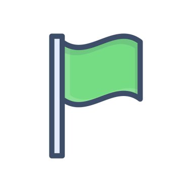 Şeffaf bir arkaplan üzerinde bayrak vektör illüstrasyonu. Konsept ve grafik tasarımı için premium kalite simgeleri.. 