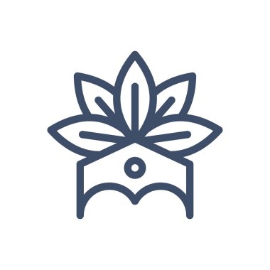 Şeffaf bir arkaplan üzerinde çiçek vektör çizimi. Premium kalite semboller. Konsept ve grafik tasarım için ince çizgi simgesi. 