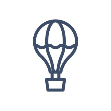 Şeffaf bir arkaplan üzerinde hava balonu çizimi. Premium kalite semboller. Konsept ve grafik tasarım için ince çizgi simgesi. 