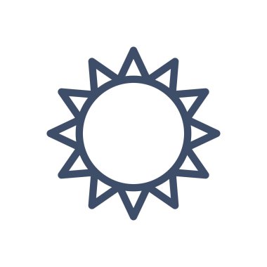 Şeffaf bir arkaplanda güneş vektör çizimi. Premium kalite semboller. Konsept ve grafik tasarım için ince çizgi simgesi. 