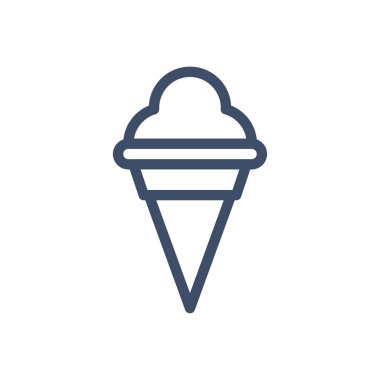 şeffaf bir arkaplan üzerinde dondurma vektör çizimi. Premium kalite semboller. Konsept ve grafik tasarım için ince çizgi simgesi. 