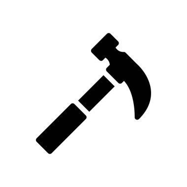 Şeffaf bir arkaplan üzerinde çekiç vektör illüstrasyonu. Konsept ve grafik tasarımı için özel kalite semboller.. 