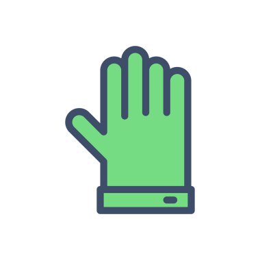 Şeffaf bir arkaplanda güvenlik eldiveni çizimi. Konsept ve grafik tasarımı için birinci sınıf kalite simgeler.. 