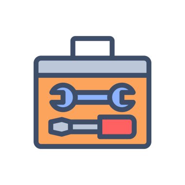 Şeffaf bir arkaplan üzerinde araç kutusu vektör çizimi. Konsept ve grafik tasarımı için birinci sınıf kalite simgeler..