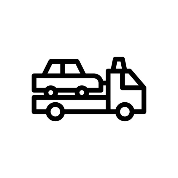 透明背景下的卡车矢量插图 优质符号 概念和平面设计的细线图标 — 图库矢量图片