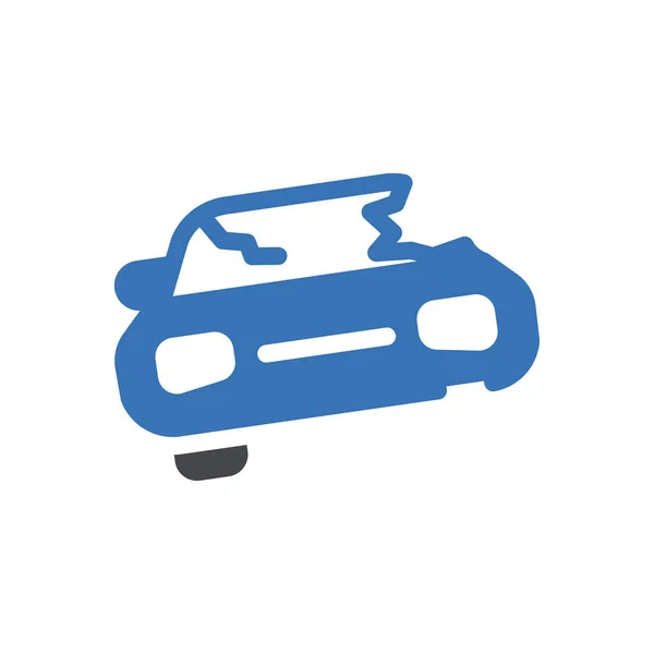 Ilustracja Wektora Uszkodzenia Samochodu Przejrzystym Tle Symbole Jakości Premium Ikona — Wektor stockowy