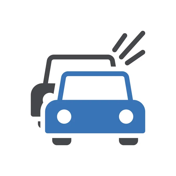 Car Accident Vector Illustration Transparent Background Premium Quality Symbols Glyphs — 스톡 벡터