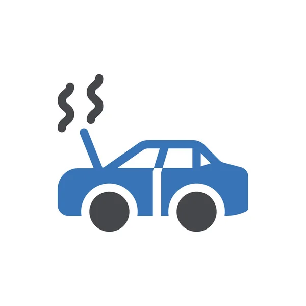 Ilustração Vetor Fumaça Carro Fundo Transparente Ícone Qualidade Premium Syms —  Vetores de Stock