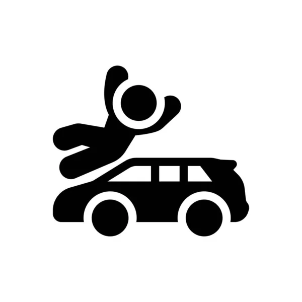 Ilustracja Wektora Trafienia Samochodu Przejrzystym Tle Symbole Jakości Premium Ikona — Wektor stockowy