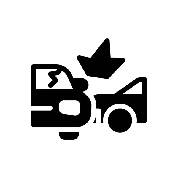 Векторная Иллюстрация Автомобильной Аварии Прозрачном Фоне Символы Высокого Качества — стоковый вектор