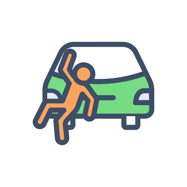 Car Accident Vector Illustration Transparent Background Premium Quality Symbols Stroke — Image vectorielle
