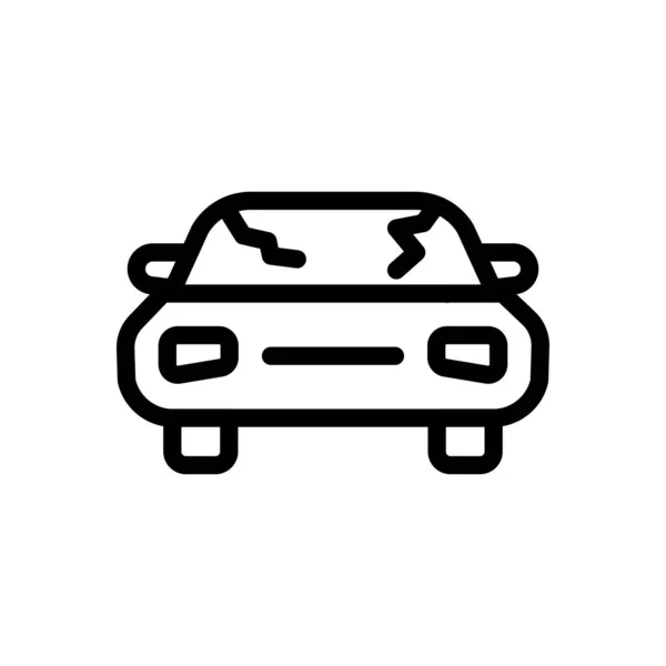 Ilustracja Złamany Wektor Samochodu Przejrzystym Tle Symbole Jakości Premium Cienka — Wektor stockowy