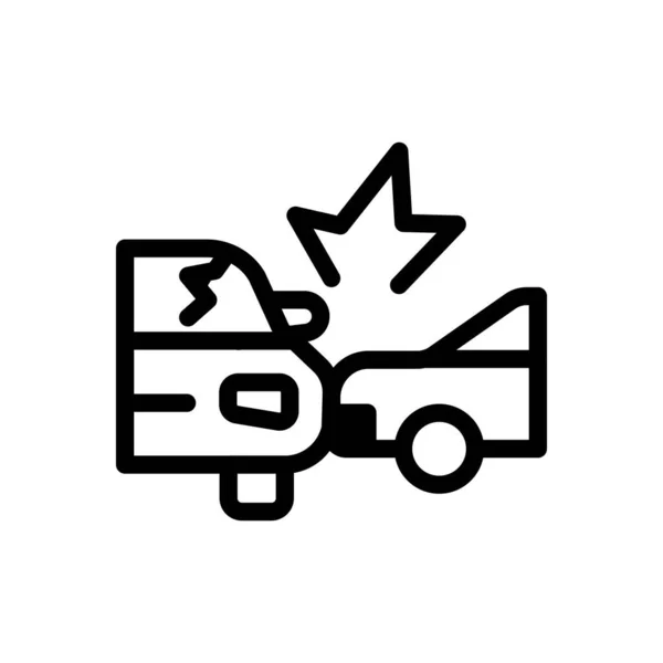 Car Accident Vector Illustration Transparent Background Premium Quality Symbols Thin — Stockvektor